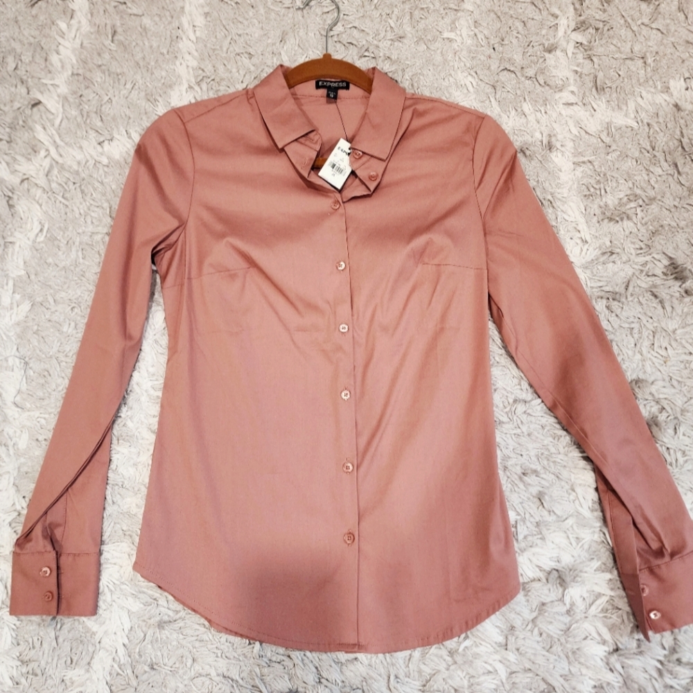 Express Portofino Dress Shirt/ Button Up Blouse NWT